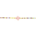 Bracelet Ilargia Argent Lauburu Ttiki Nacre Rose Perles quartz coloré