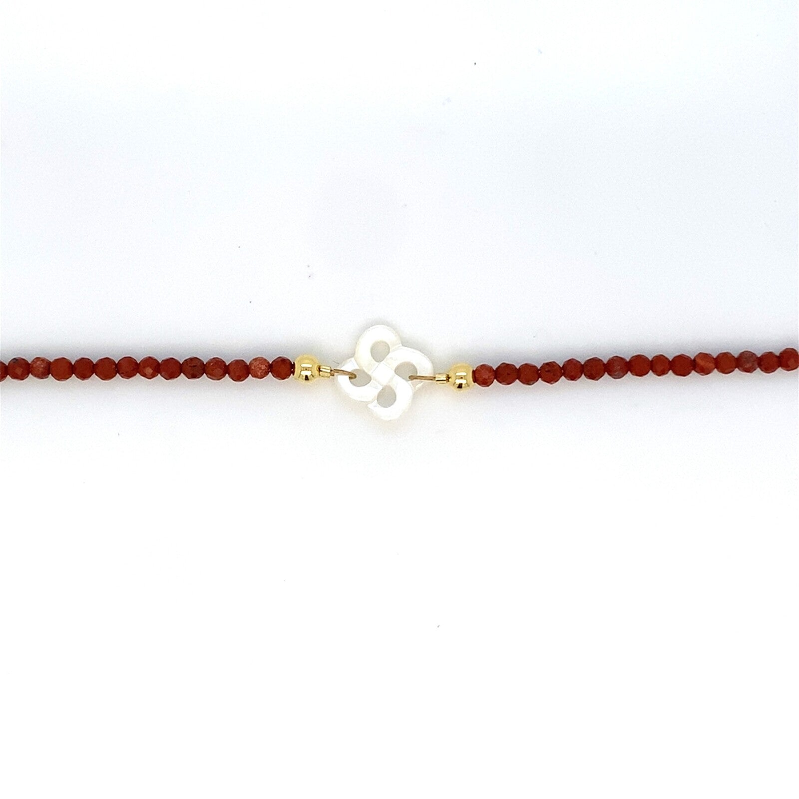 Bracelet Ilargia Argent Lauburu Ttiki Nacre Blanche jaspe