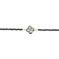 BRACELET ILARGIA ARGENT PLAQUÉ OR LAUBURU TTIKI NACRE GRISE PERLES SPINEL