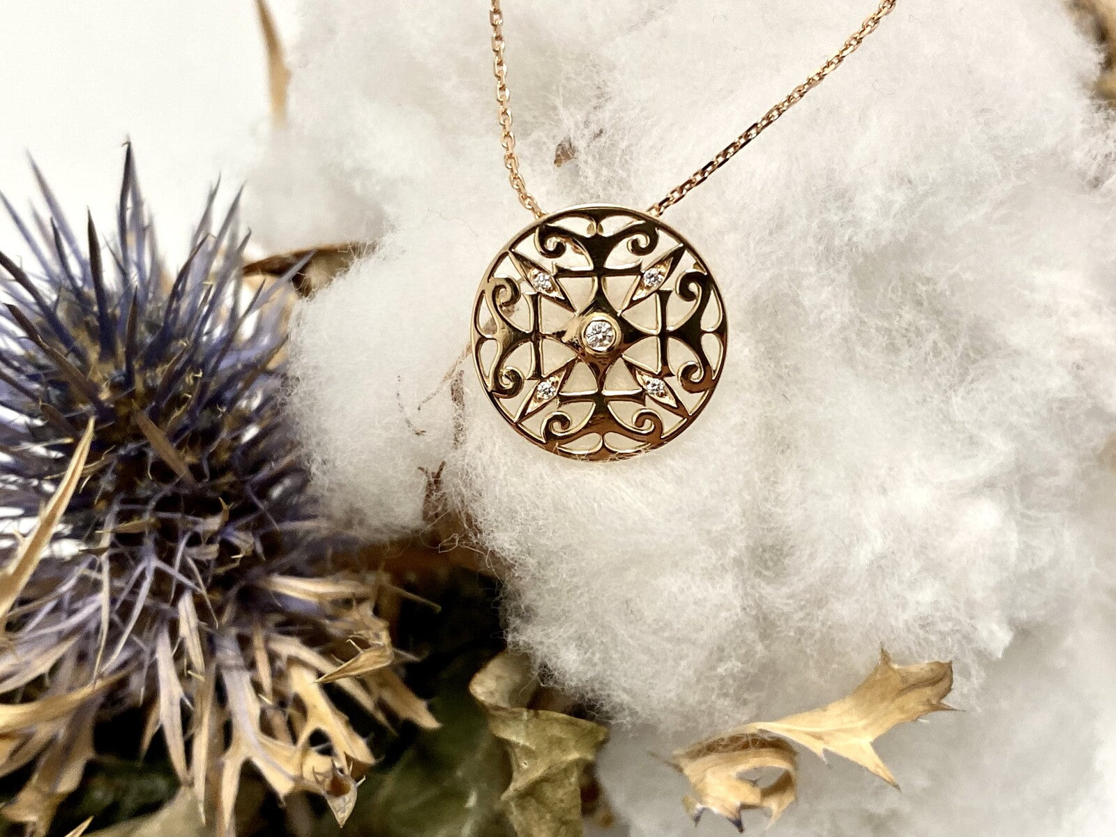 Collier 1644 Diamants Or Rose