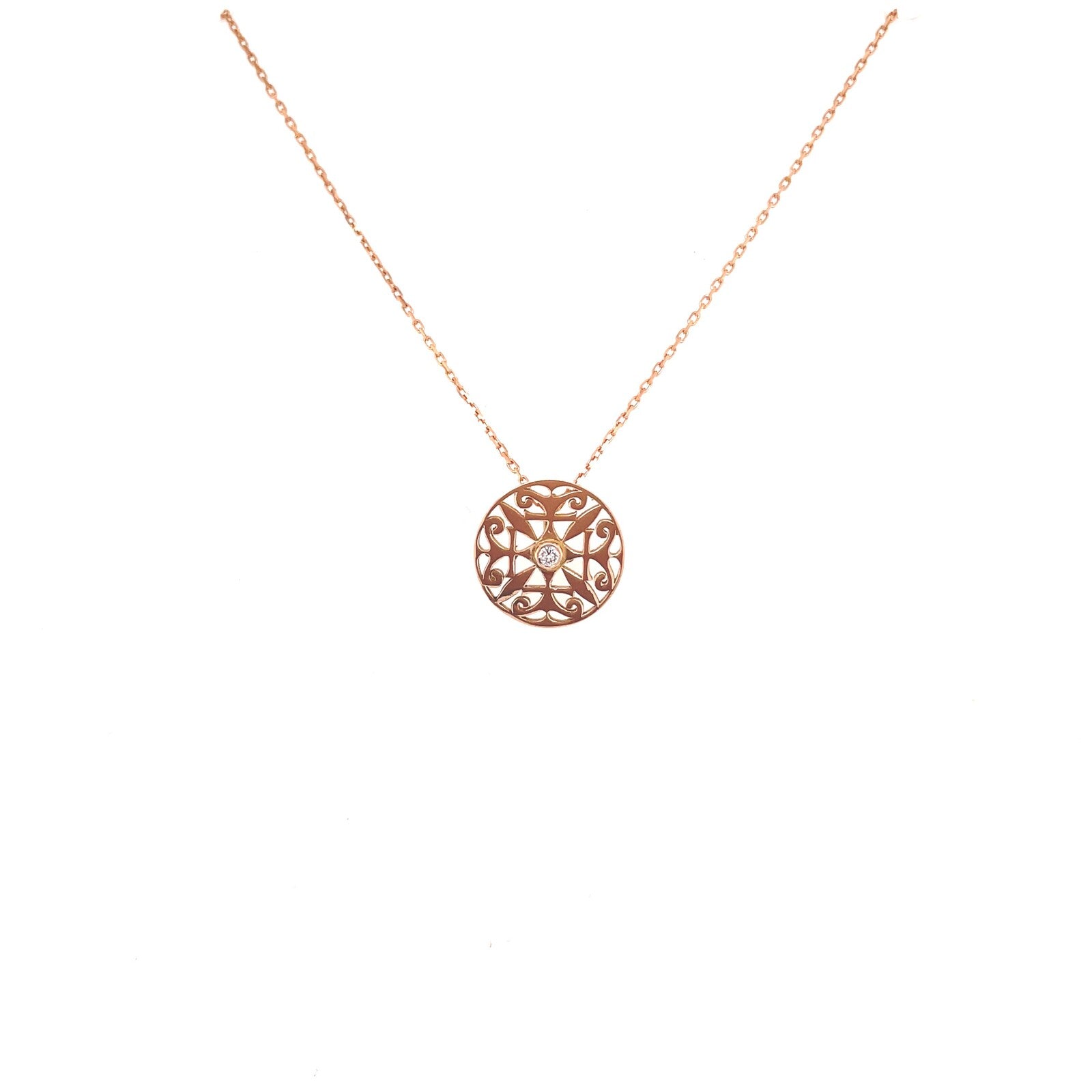 Collier 1644 Tikki Diamants Or Rose