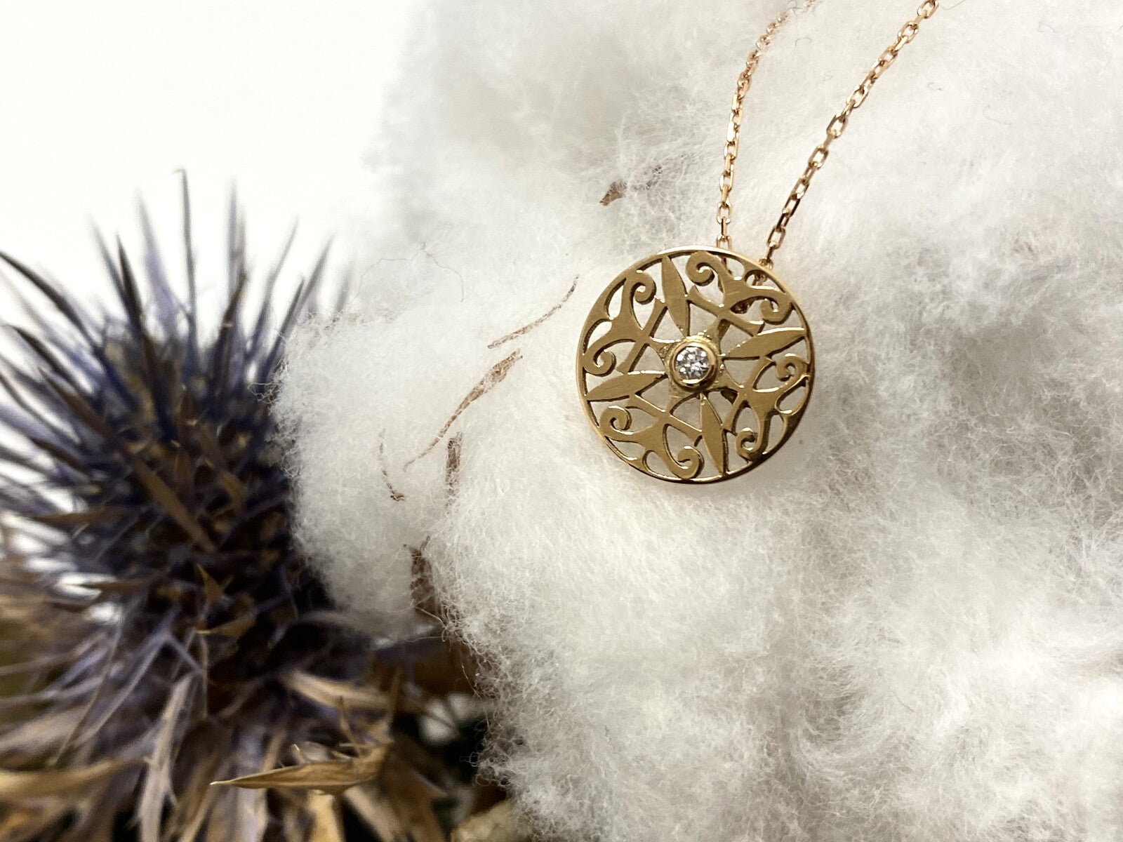 Collier 1644 Tikki Diamants Or Rose