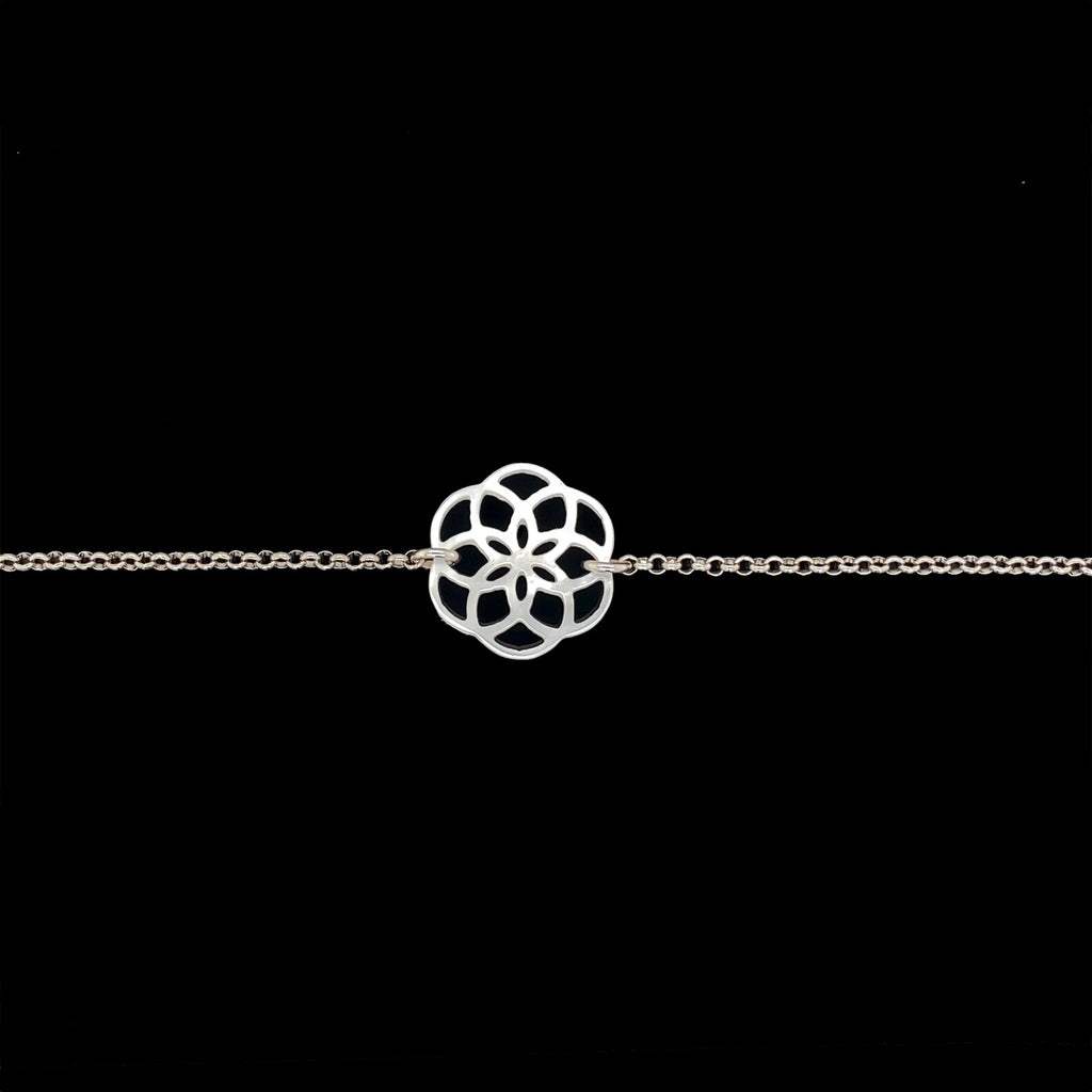 Bracelet Ilargia Argent Stèle Xabier Ttiki Nacre blanche