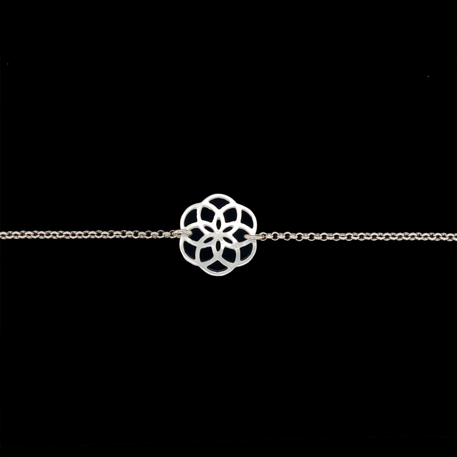 Bracelet Ilargia Argent Stèle Xabier Ttiki Nacre blanche