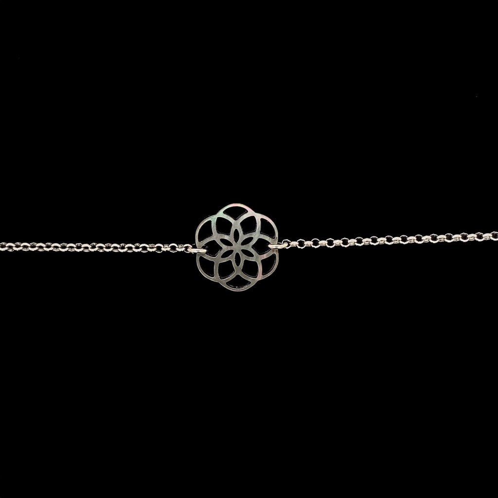 Bracelet Ilargia Argent Stèle Xabier Ttiki Nacre grise