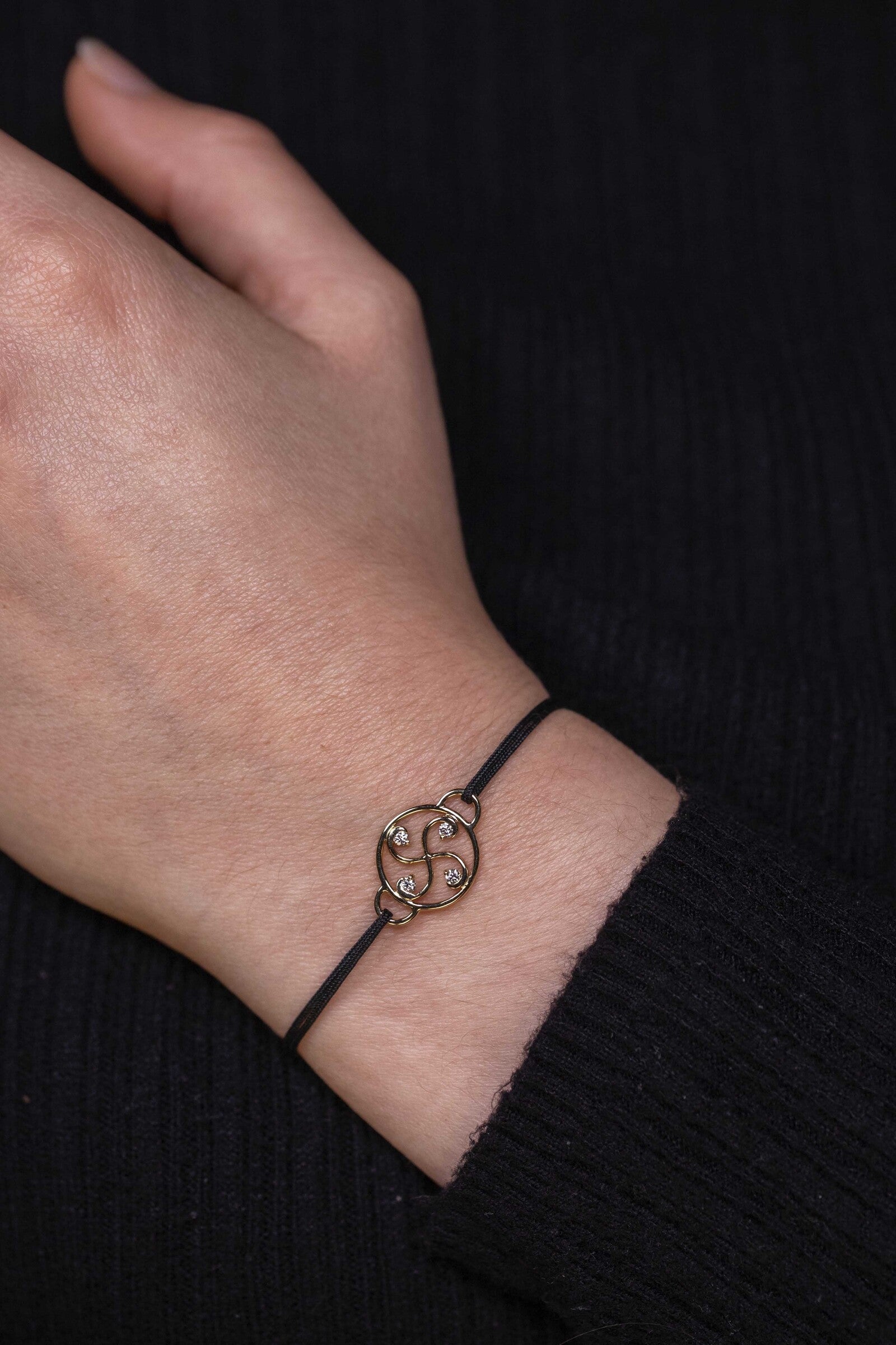 Bracelet Nahia Txiki Diamants Or Jaune
