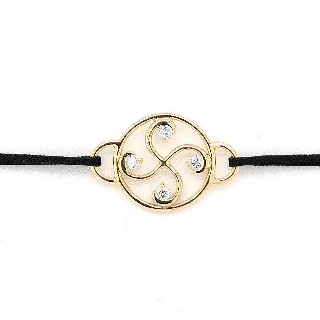 Bracelet Nahia Txiki Diamants Or Jaune