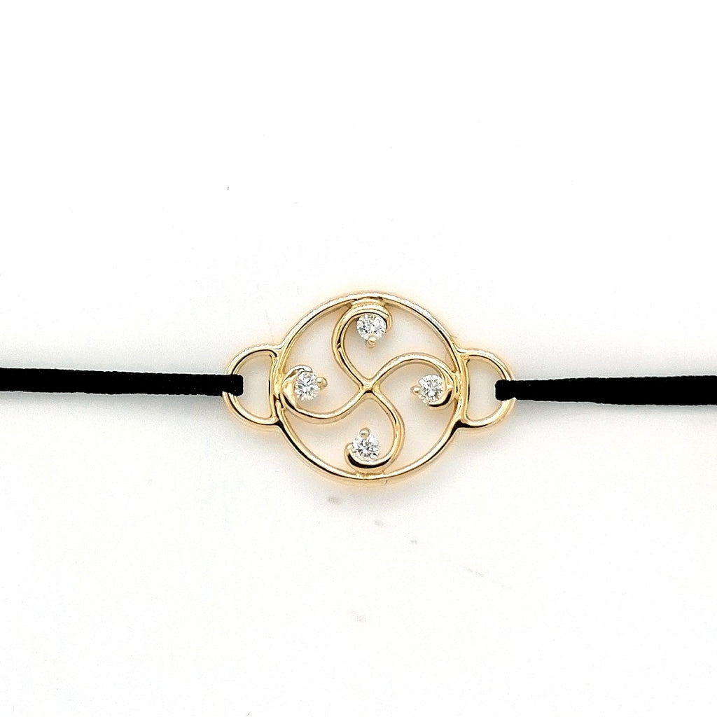 Bracelet Nahia Txiki Diamants Or Jaune