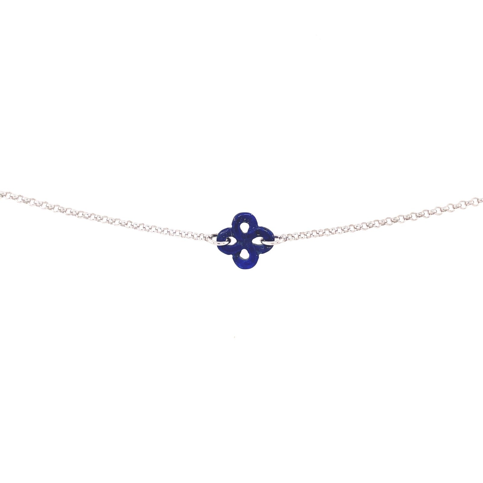 Bracelet Ilargia Argent Lauburu Ttiki Lapis Lazuli