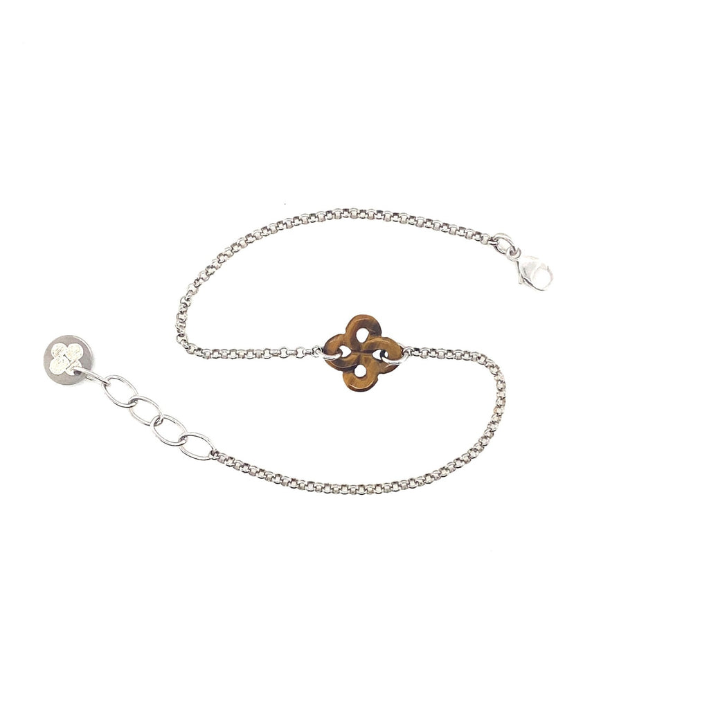 Bracelet Ilargia Argent Lauburu Ttiki oeil de tigre