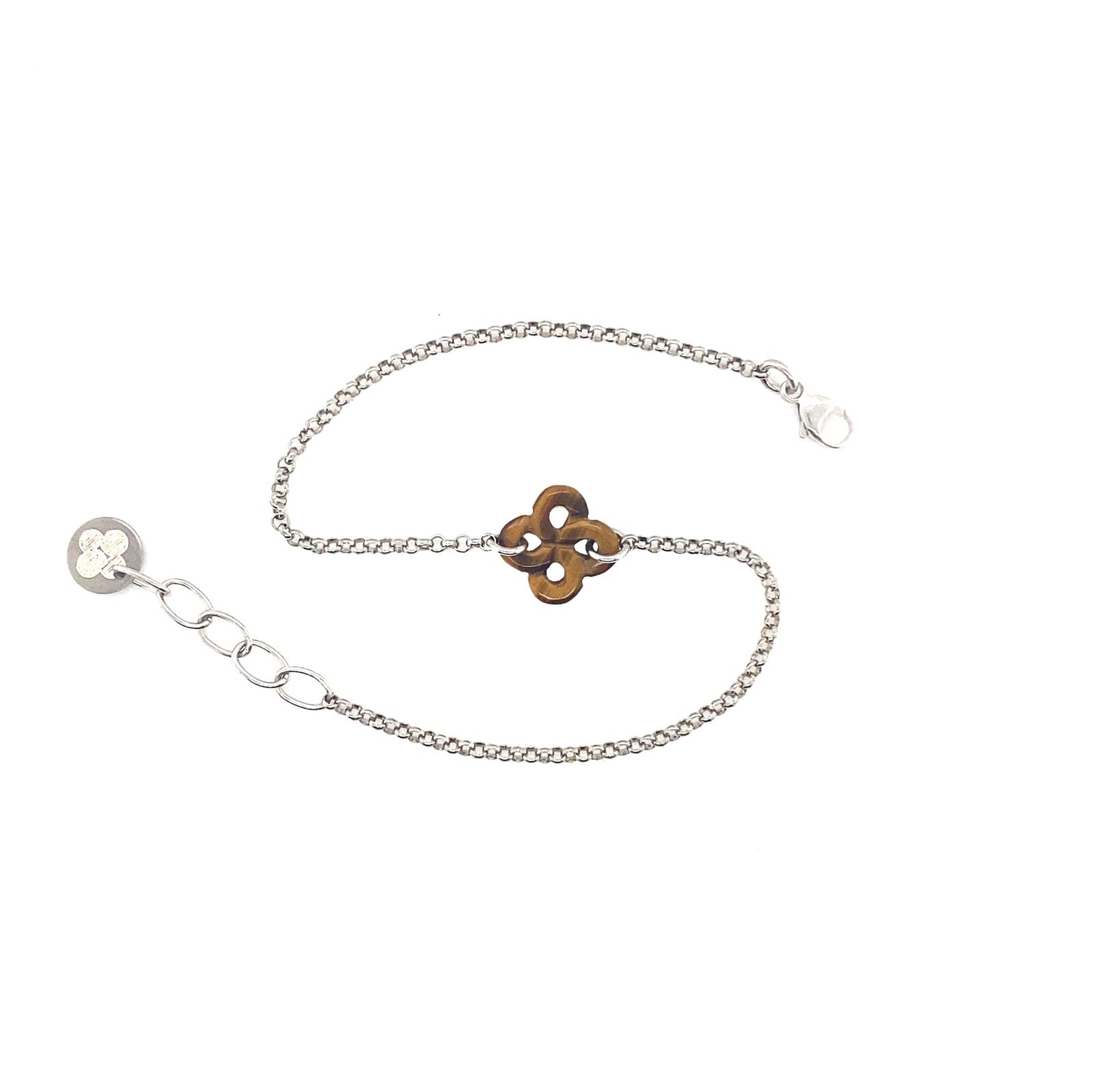 Bracelet Ilargia Argent Lauburu Ttiki oeil de tigre