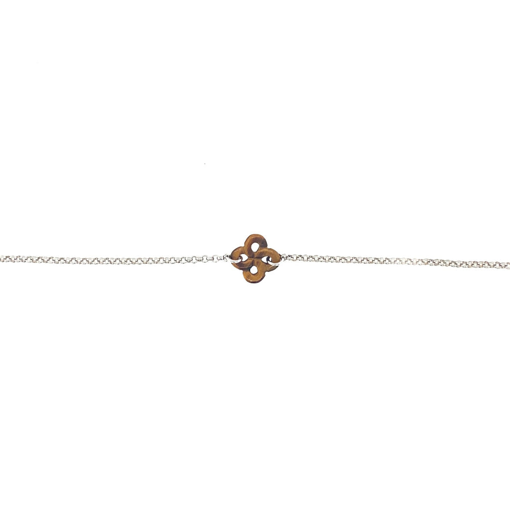 Bracelet Ilargia Argent Lauburu Ttiki oeil de tigre