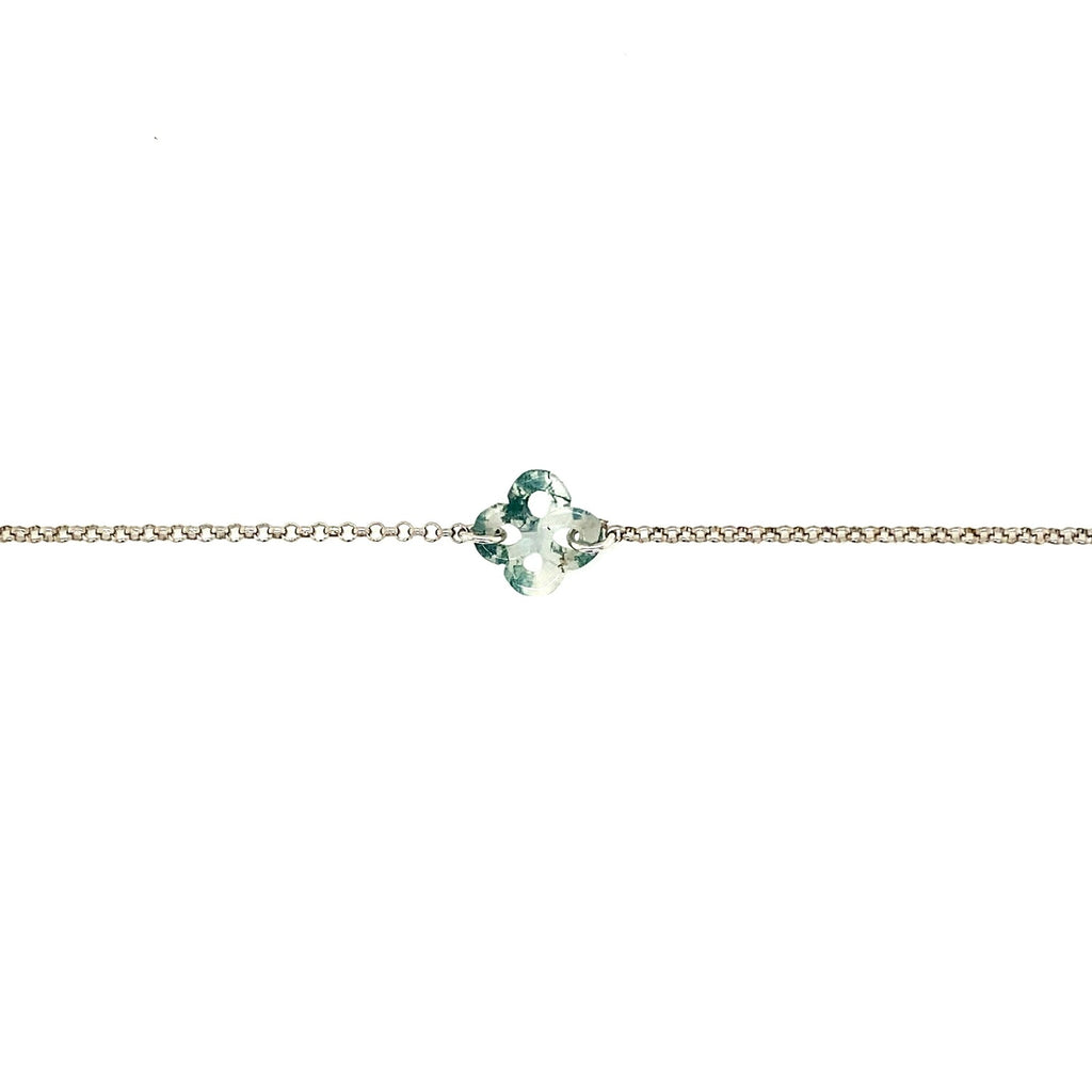Bracelet Ilargia Argent Lauburu Ttiki Agate mousse