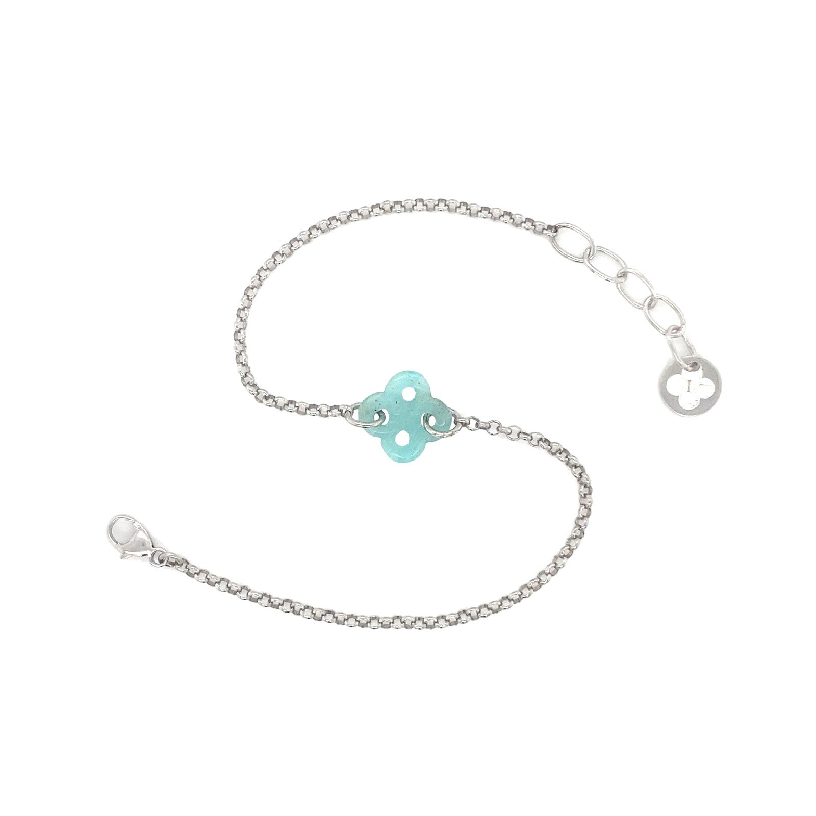 Bracelet Ilargia Argent Lauburu Ttiki Amazonite