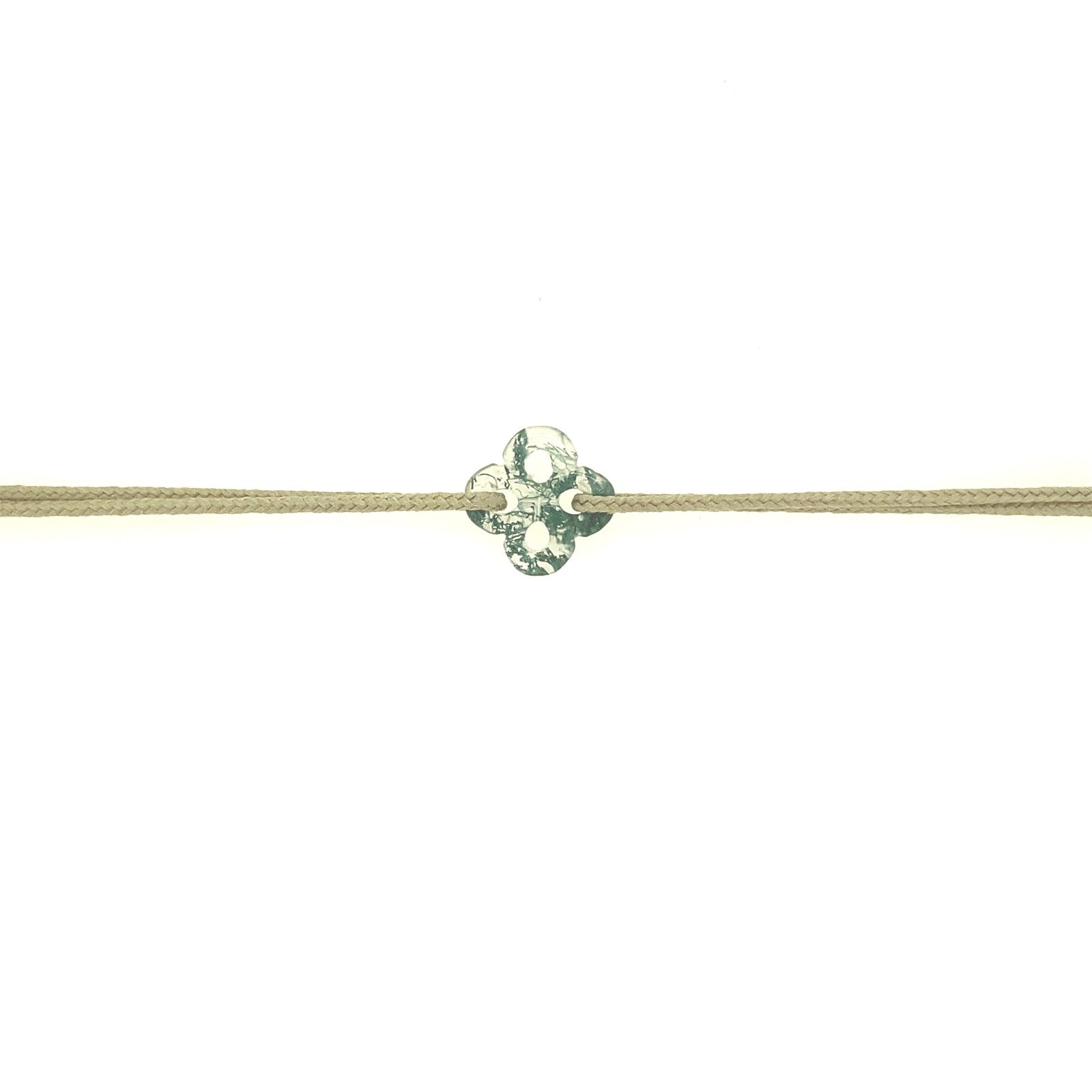 Bracelet Ilargia Ttiki Agate Mousse sur Cordon