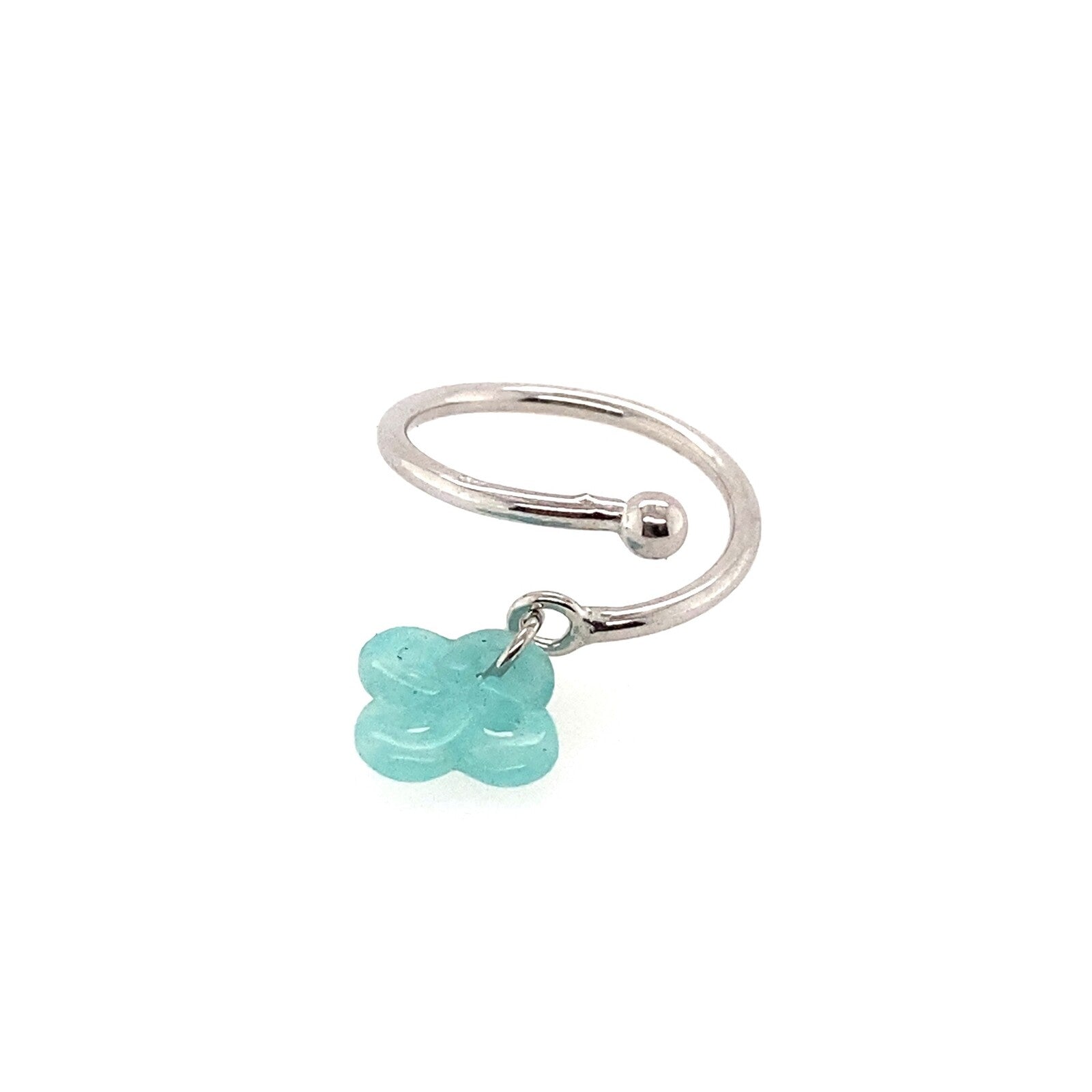 Bague Argent et Amazonite Réglable