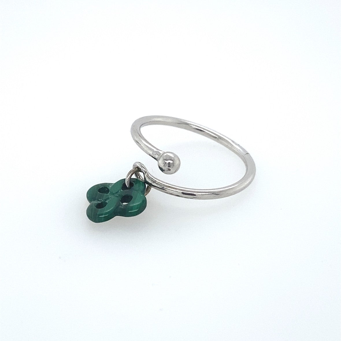 Bague Argent et Malachite Réglable
