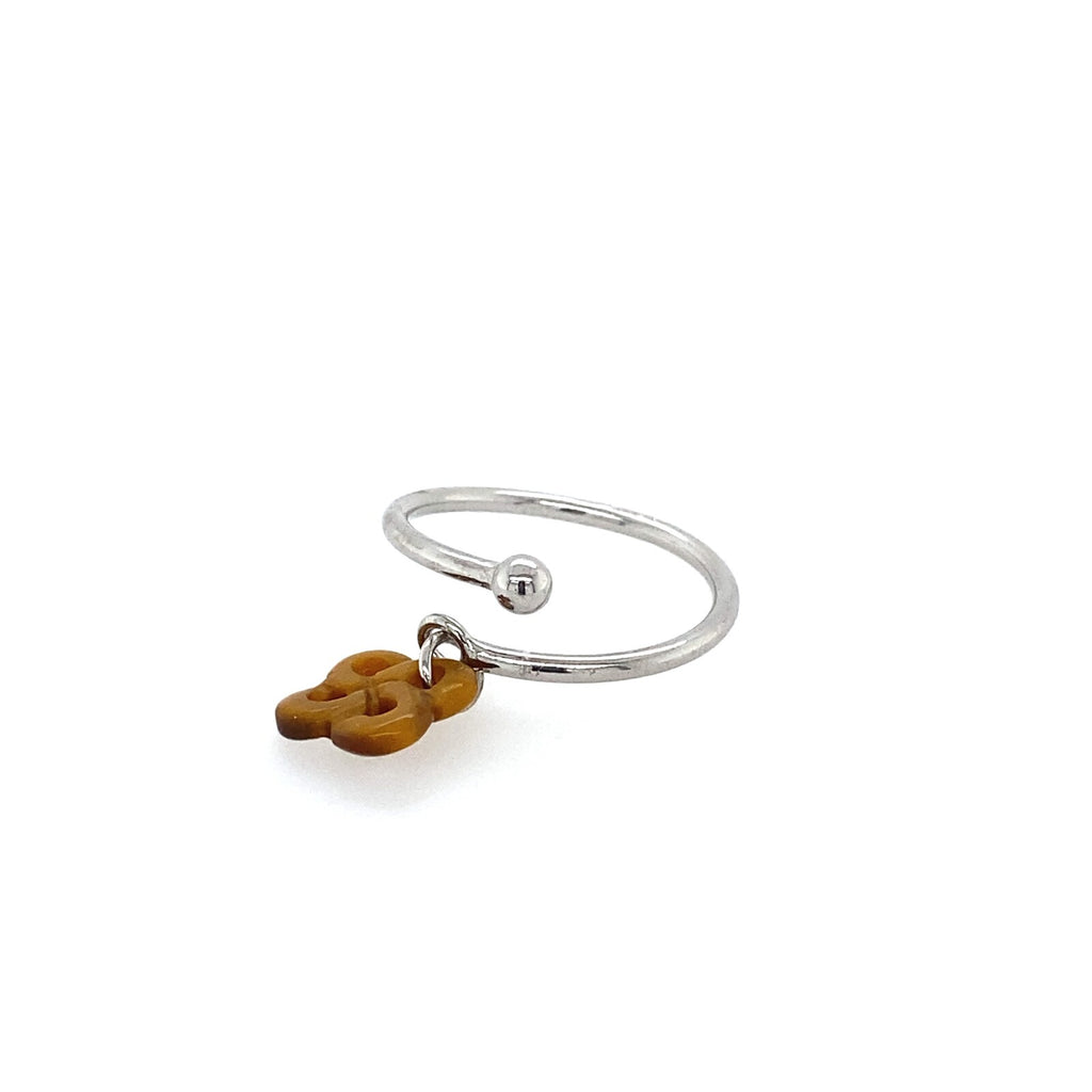 Bague Argent et Oeil de tigre Réglable
