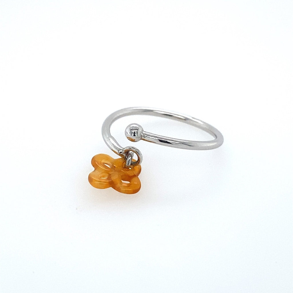 Bague Argent et Cornaline Réglable