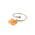 Bague Argent et Aventurine pêche Réglable