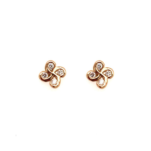 Boucles D'oreilles Alaia Txiki Diamants Or Jaune