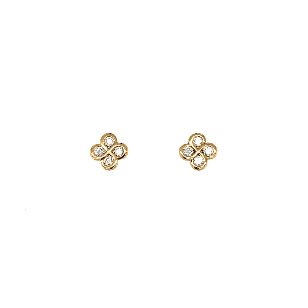 Boucles D'oreilles Alaia Txiki Diamants Or Jaune