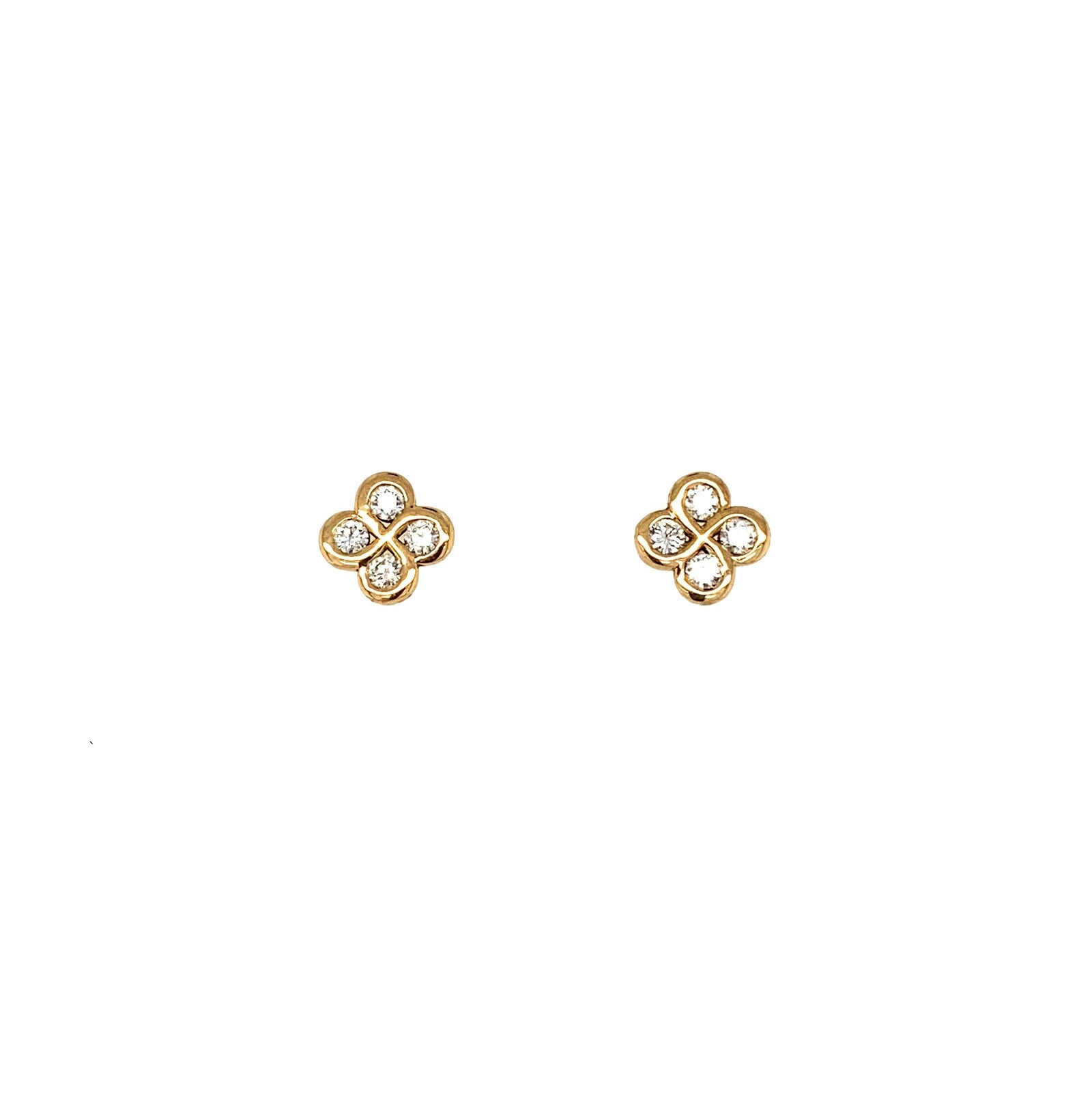 Boucles D'oreilles Alaia Txiki Diamants Or Jaune