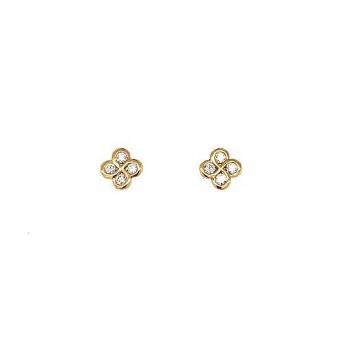 Boucles D'oreilles Alaia Txiki Diamants Or Jaune