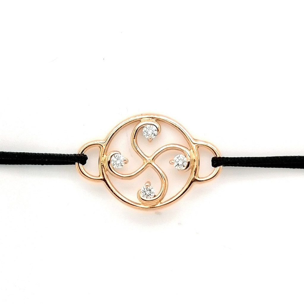 Bracelet Nahia Txiki Diamants Or Rose