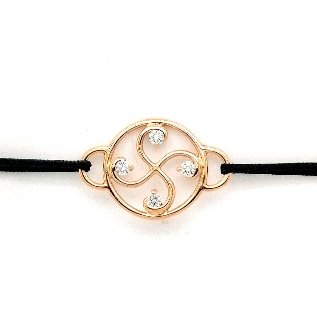 Bracelet Nahia Txiki Diamants Or Rose