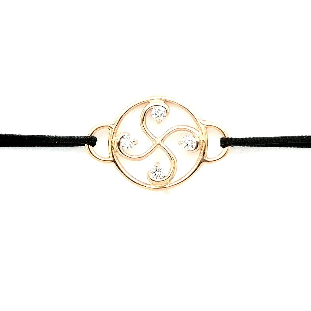 Bracelet Nahia Txiki Diamants Or Rose