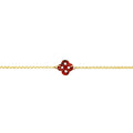 Bracelet Ilargia Argent Plaqué Or Jaune Lauburu Ttiki Corail