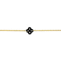 Bracelet Ilargia Argent Plaqué Or Jaune Lauburu Ttiki Onyx