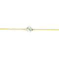Bracelet Ilrgia Argent Plaqué or Jaune Lauburu Ttiki en Agate mousse