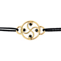 Bracelet Nahia Txiki Spinel Noir et Or Jaune