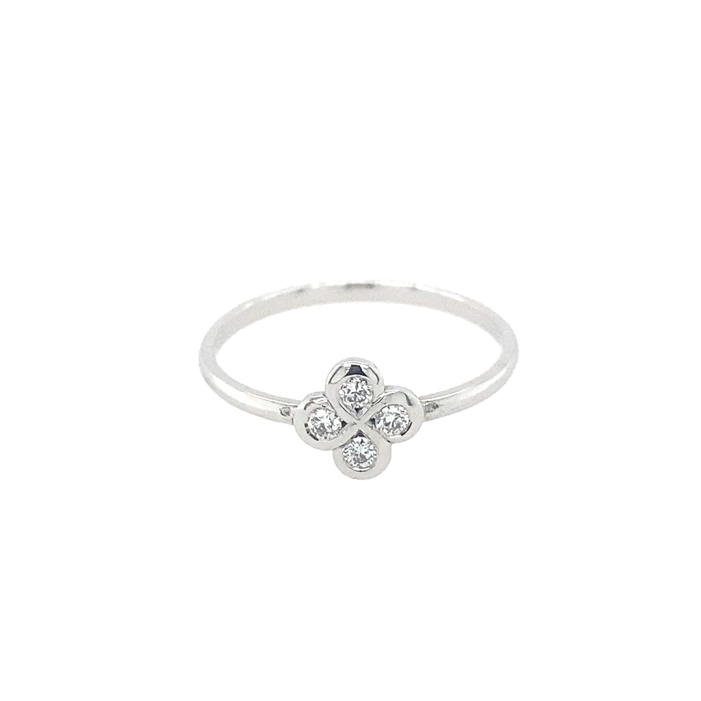 Bague Alaia Or Blanc et Diamants