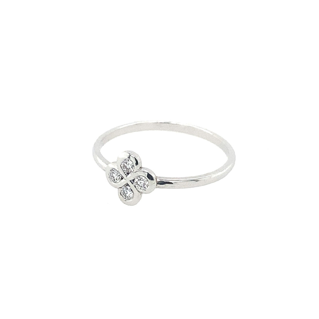 Bague Alaia Or Blanc et Diamants