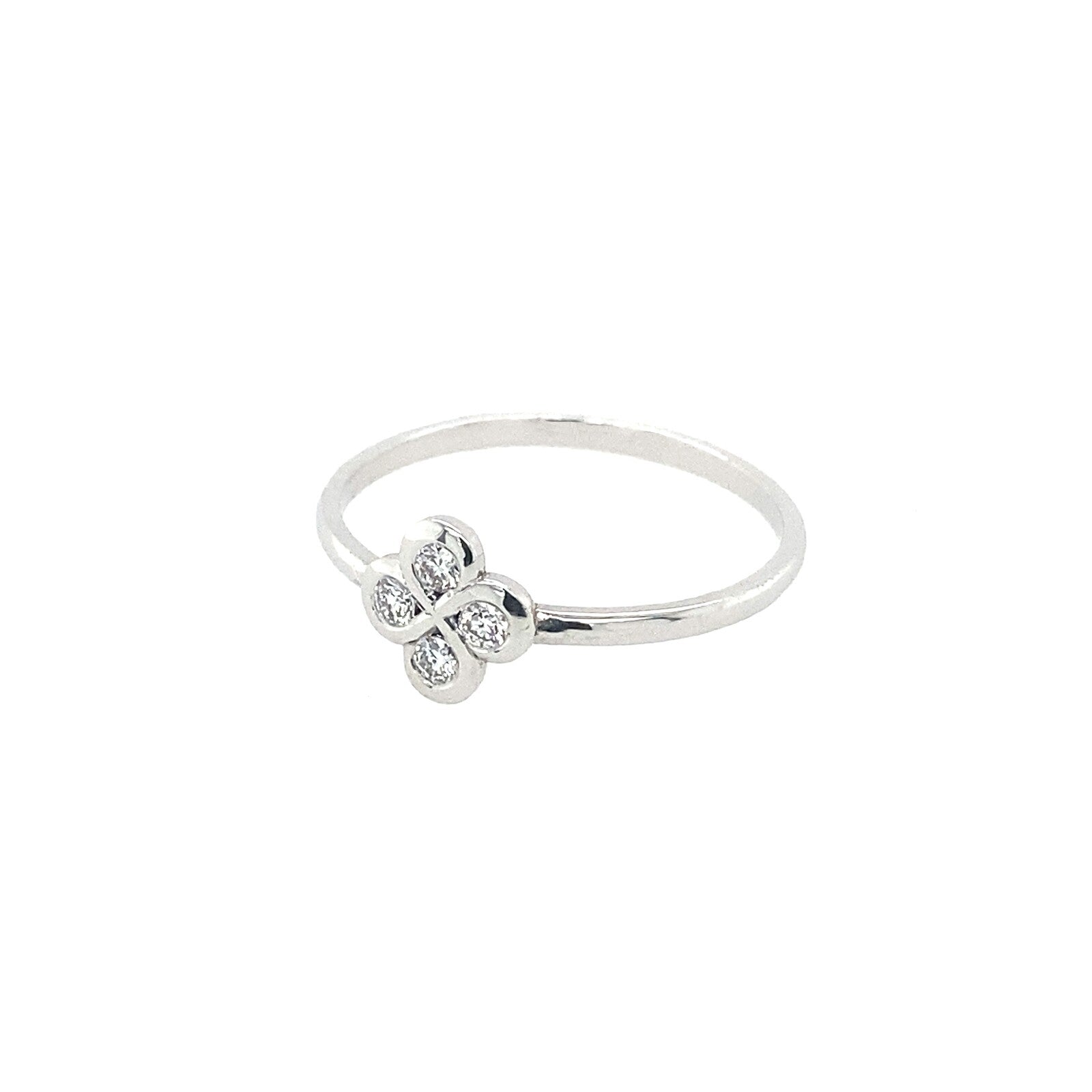 Bague Alaia Or Blanc et Diamants