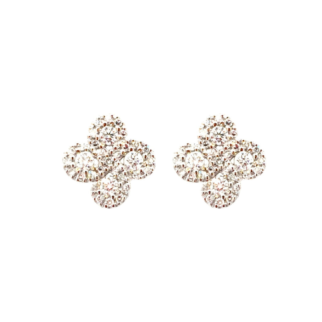 Boucles D'oreilles Argia Txiki Diamants Or Blanc