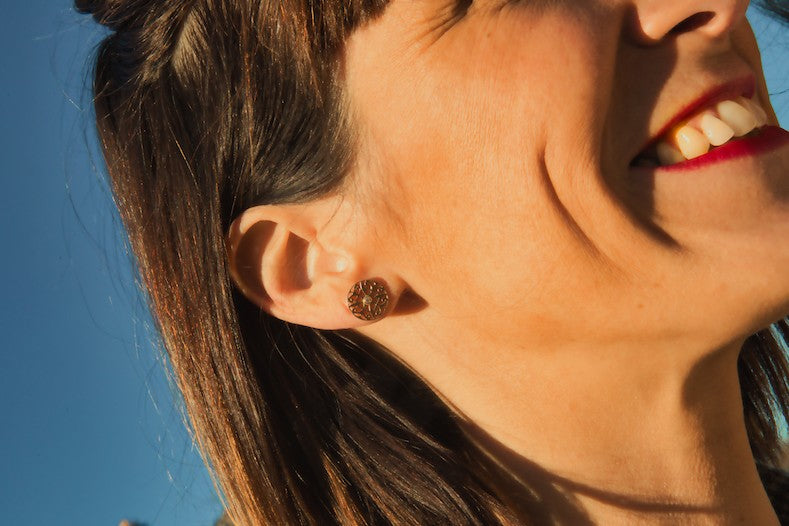 Boucles D'oreilles Stèle 1644 Diamant Or Jaune