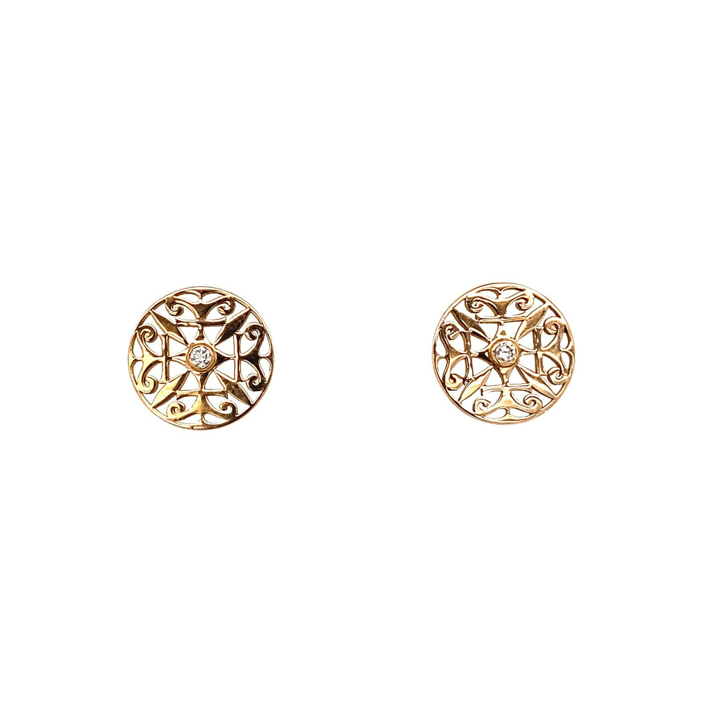 Boucles D'oreilles Stèle 1644 Diamant Or Jaune