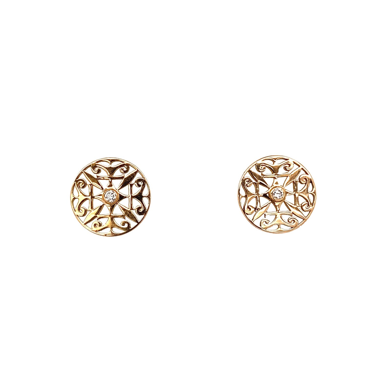 Boucles D'oreilles Stèle 1644 Diamant Or Jaune