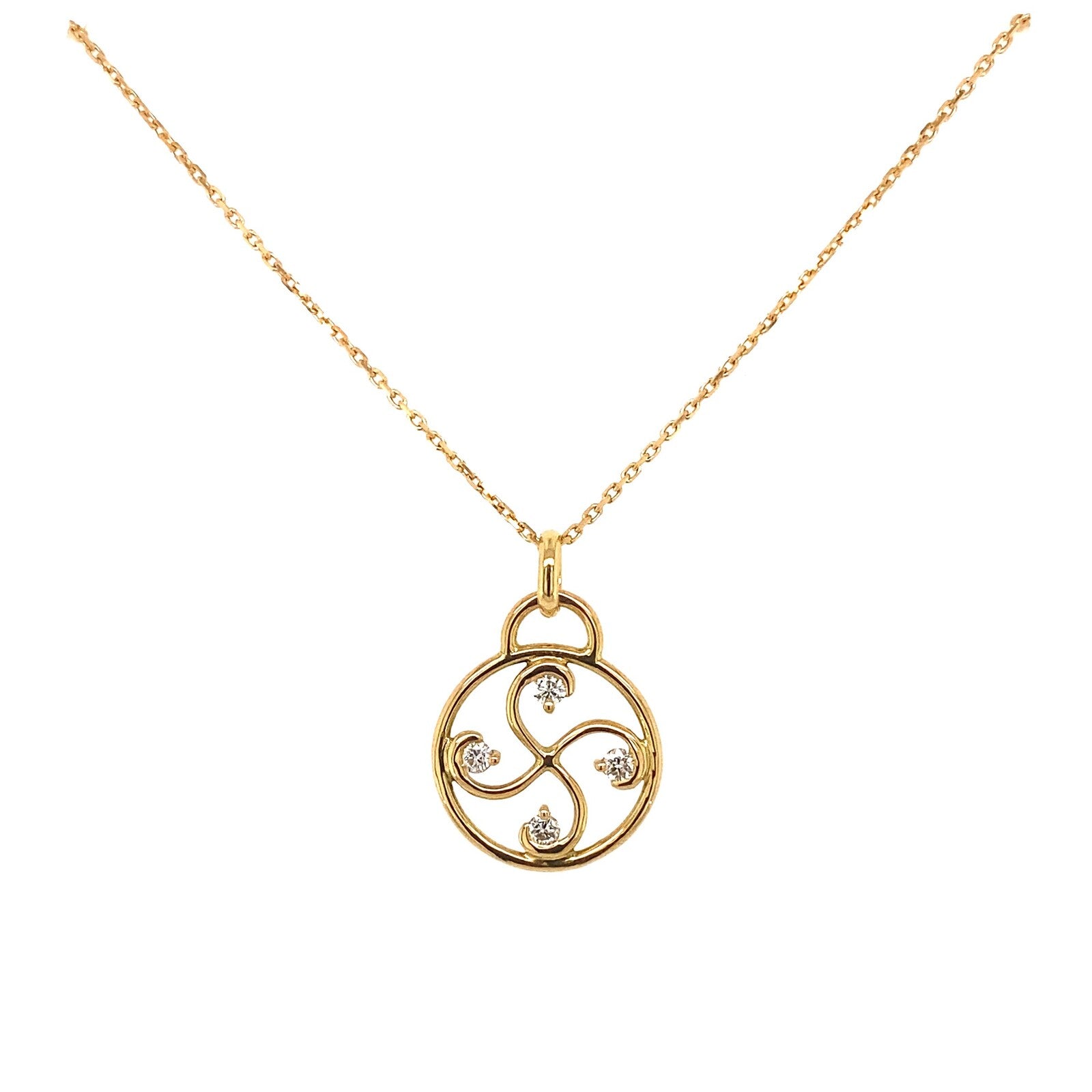 Pendentif Nahia Ttiki Diamants Or Jaune