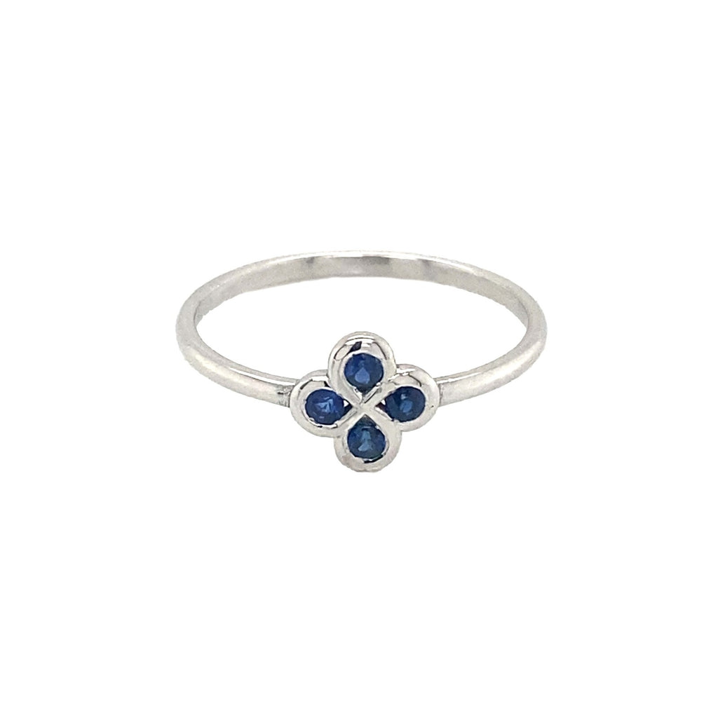 Bague Alaia Saphirs Bleu Or Blanc