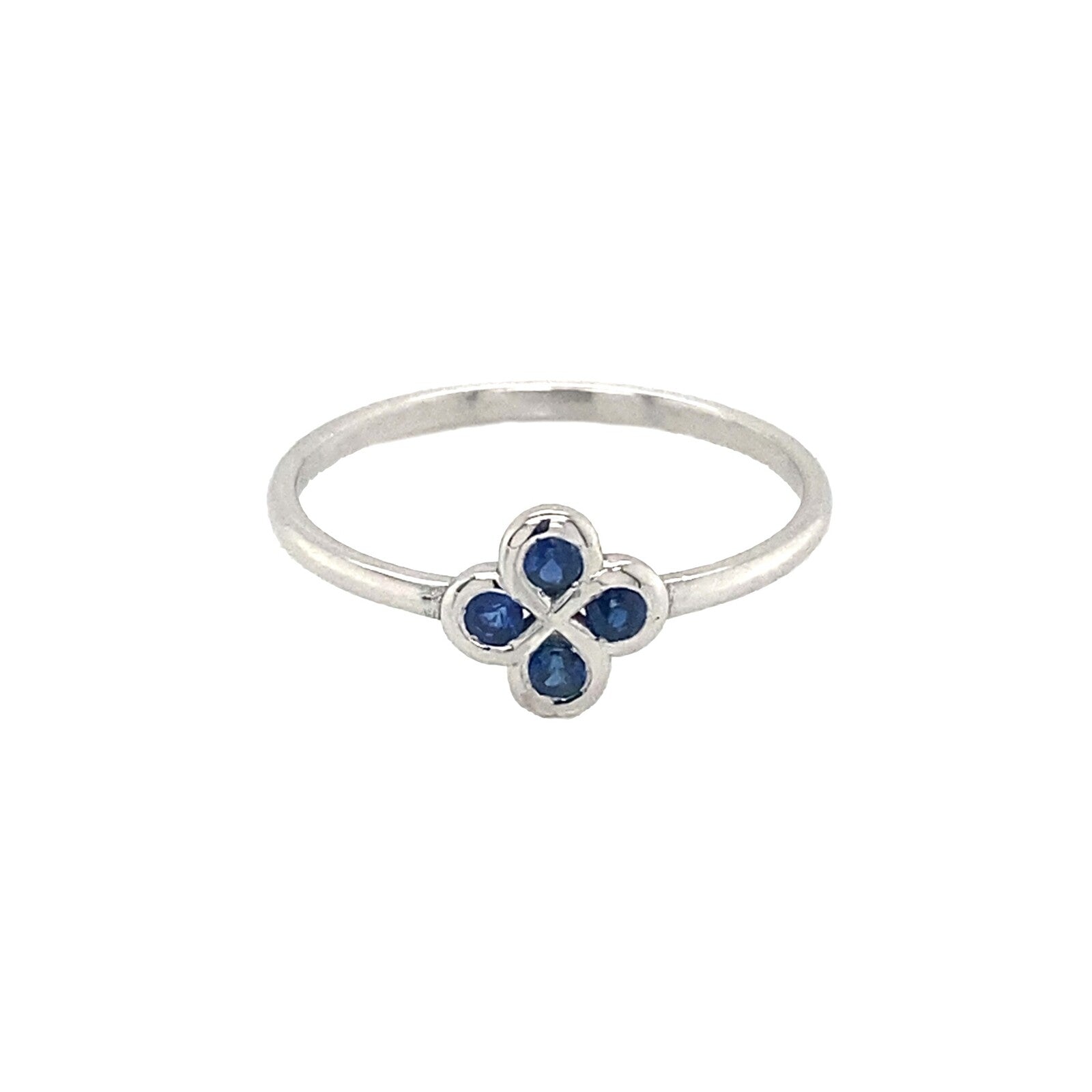 Bague Alaia Saphirs Bleu Or Blanc