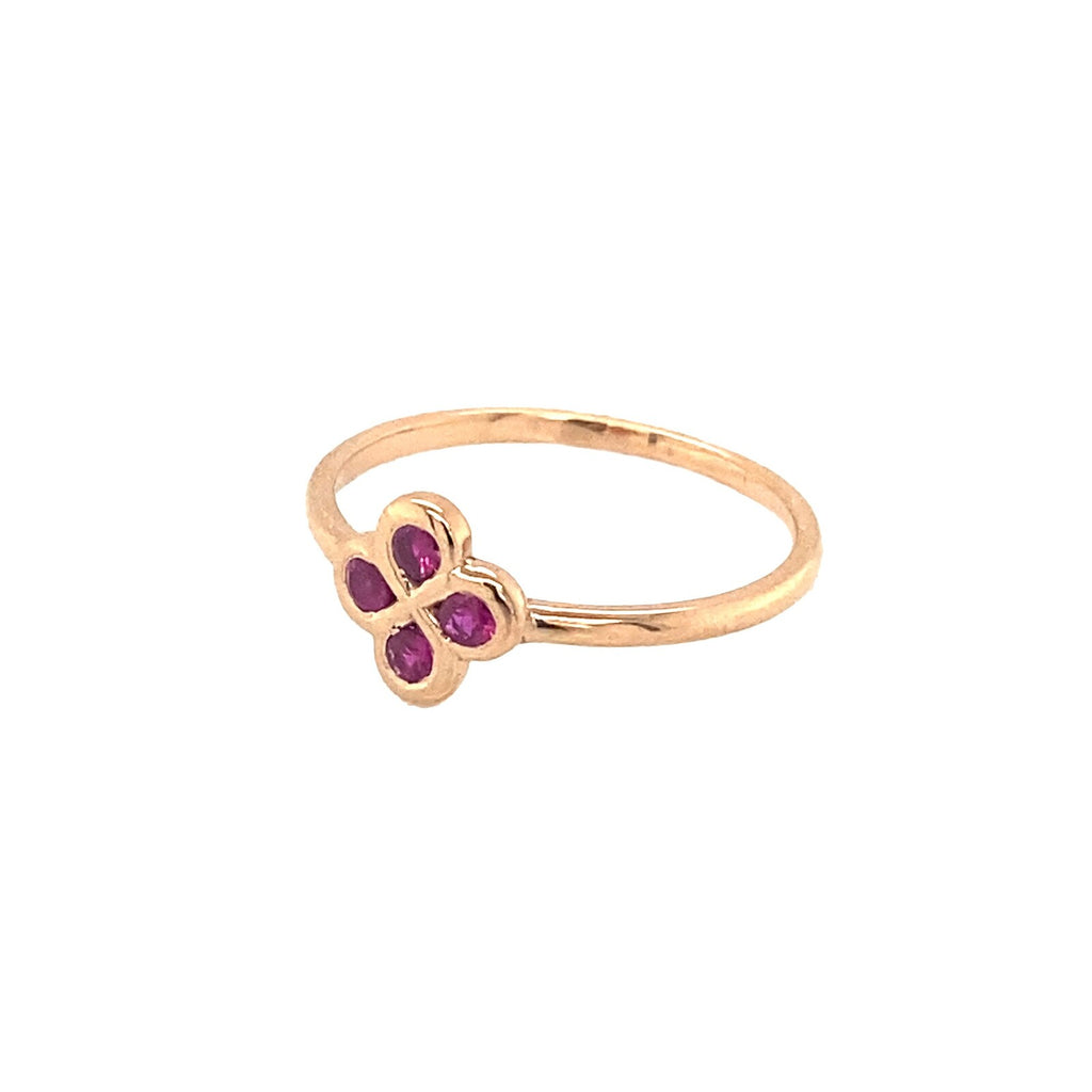 Bague Alaia Rubis Or Rose