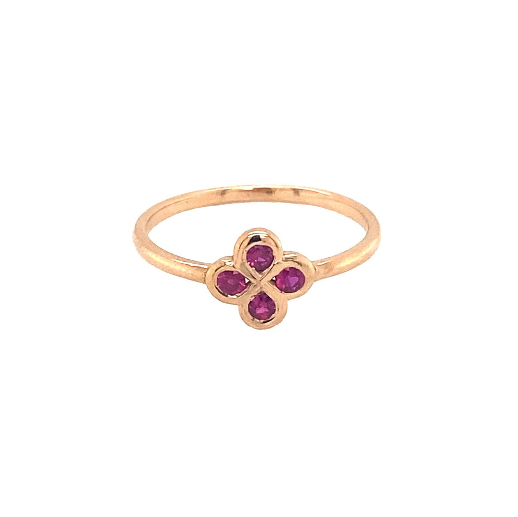 Bague Alaia Rubis Or Rose