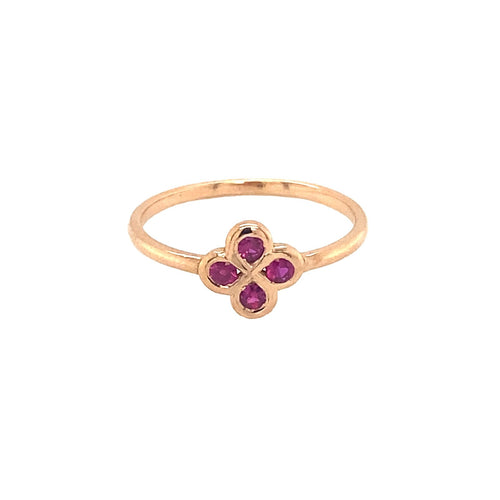 Bague Alaia Rubis Or Rose