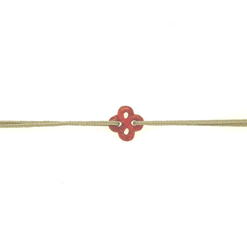 Bracelet Ilargia Ttiki Corail sur Cordon