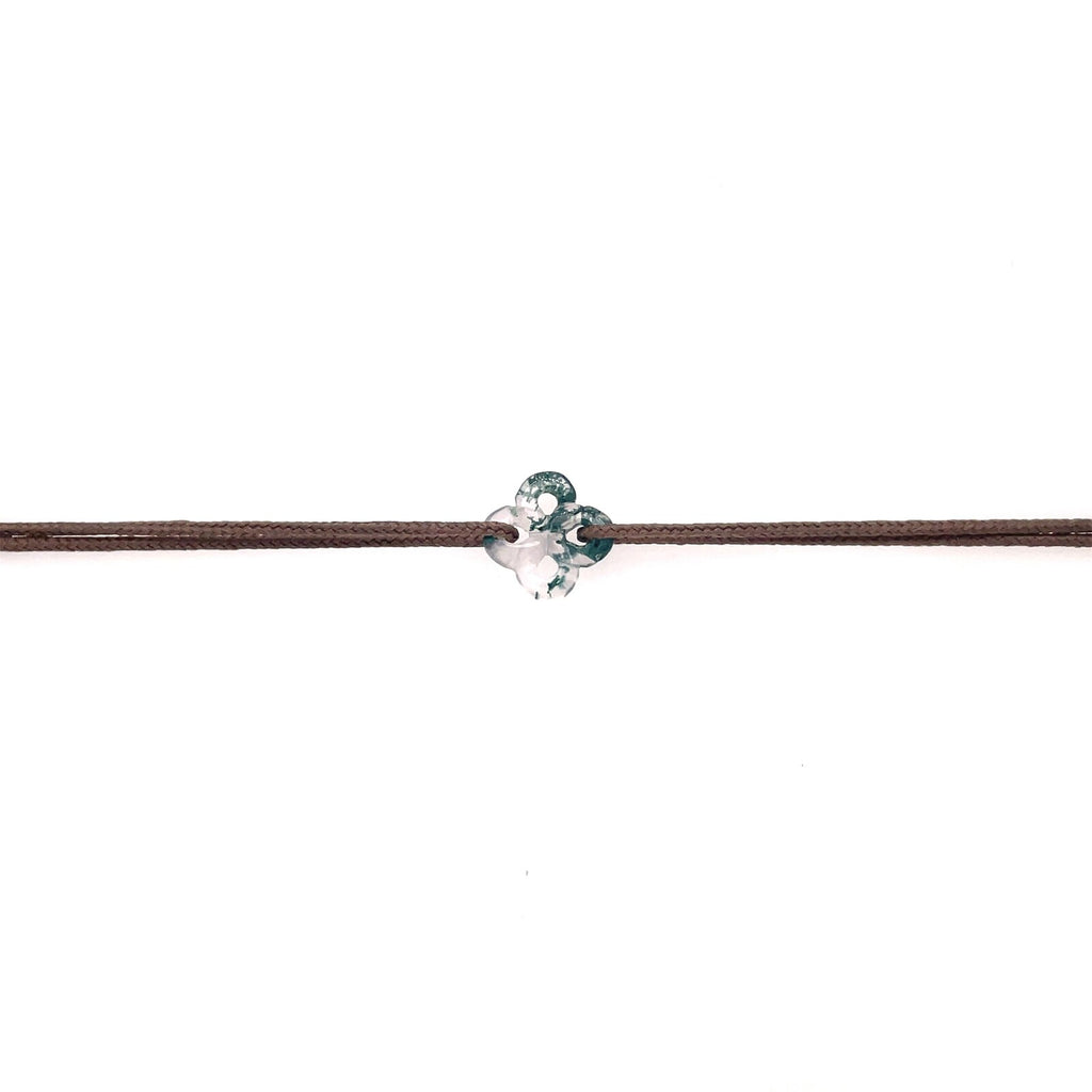 Bracelet Ilargia Ttiki Agate Mousse sur Cordon